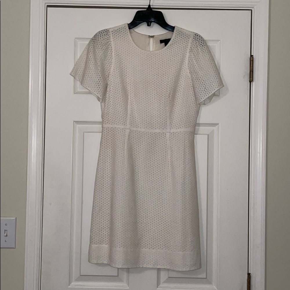 J. Crew white eyelet lace dress